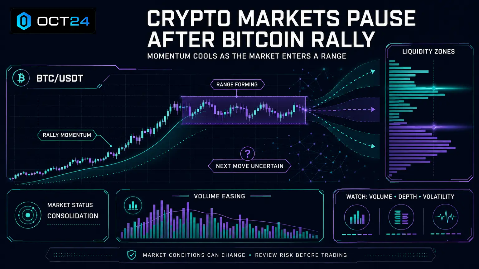 Crypto Markets Pause After Bitcoin's Rally: Why Signals Matter More Than Hype