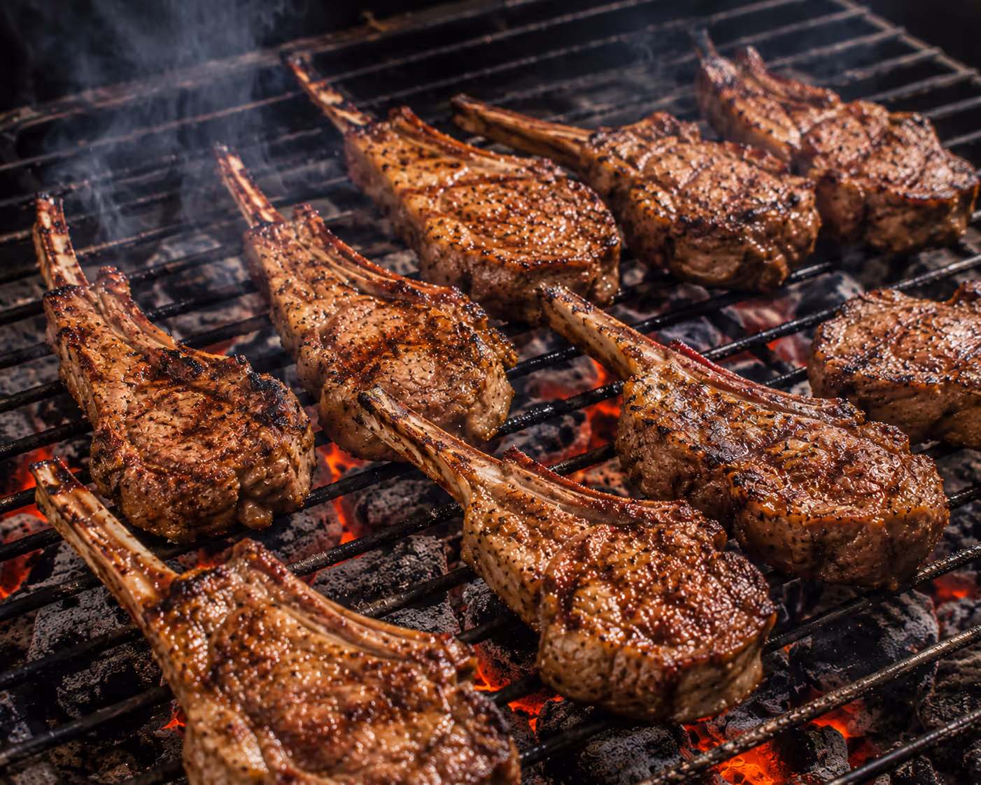 Lamb Chops cooked over charcoal at Közle restaurant