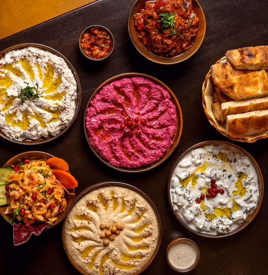 Traditional Mezze dishes from Közle restaurant