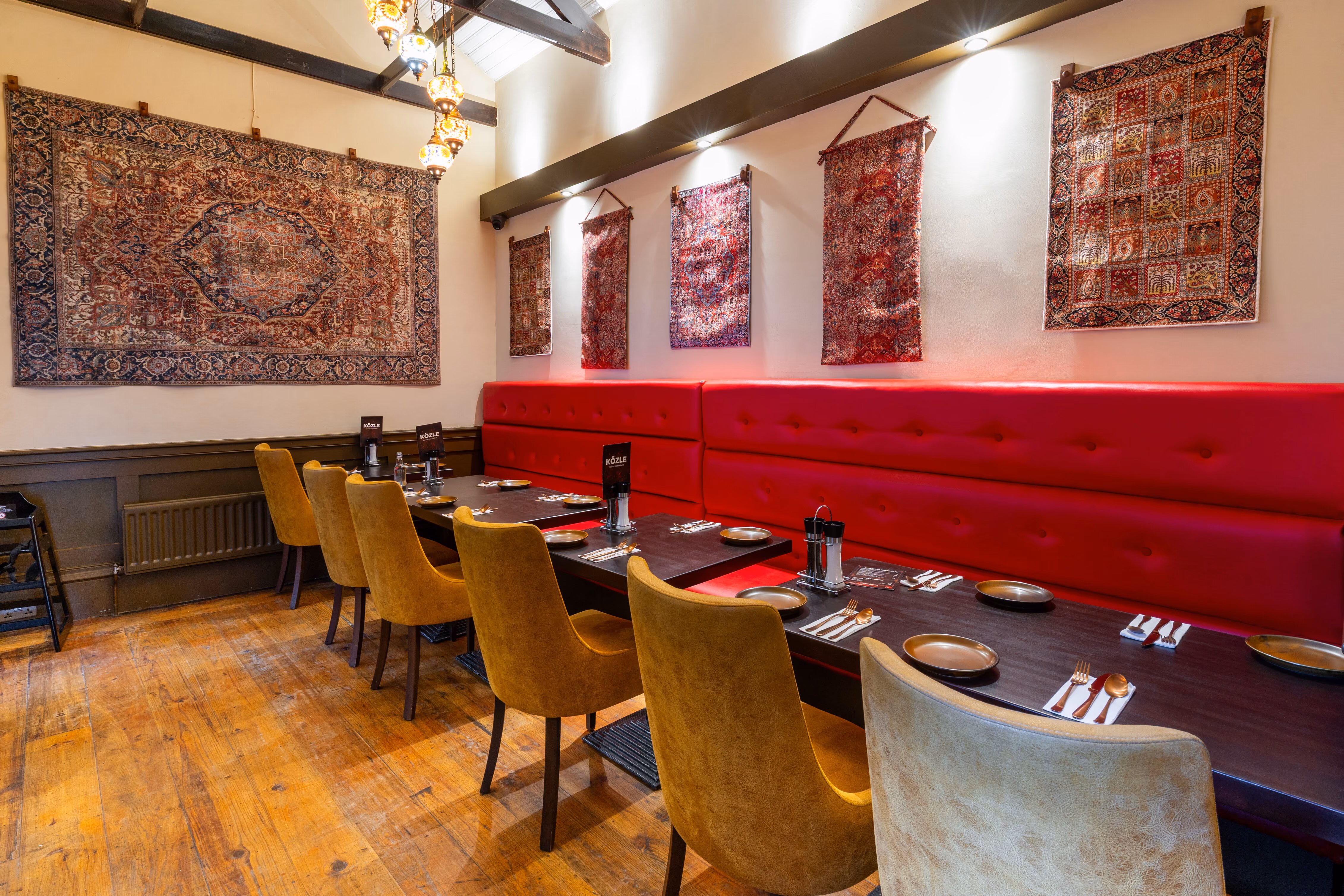 Interior shot of Newcastle's new Turkish Restaurant, Közle