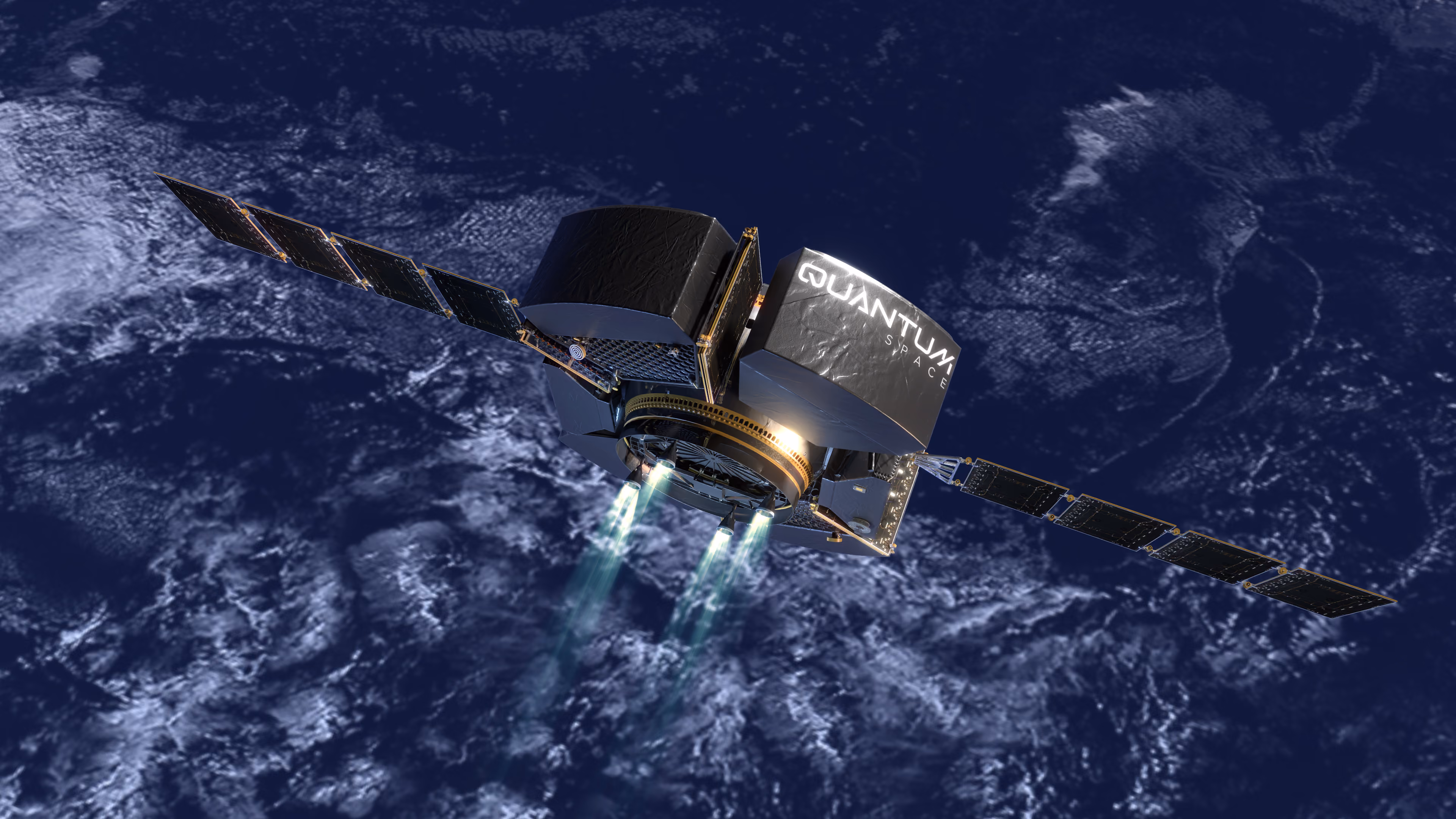 Quantum Space Ranger spacecraft ahead of Ranger Prime, its first mission, launching 2027.