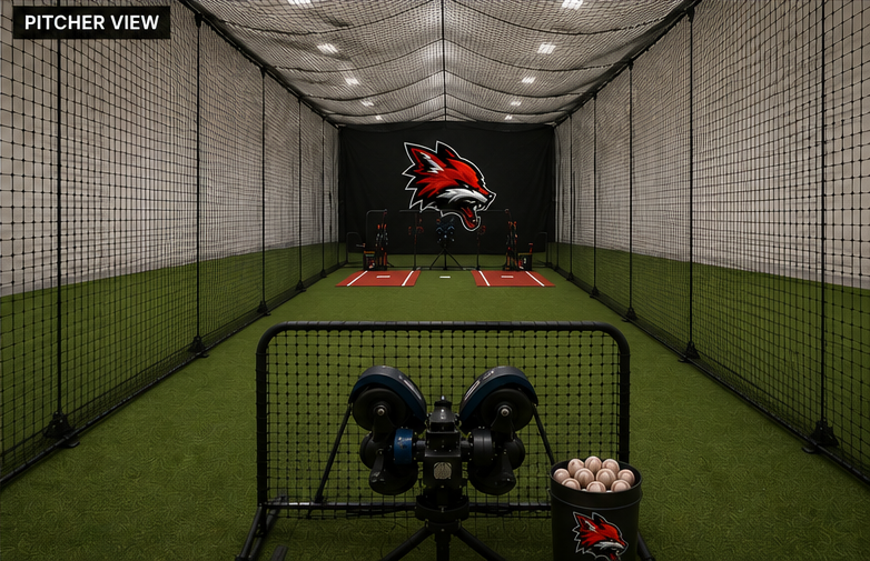 YYBSA cages — pitcher view rendering