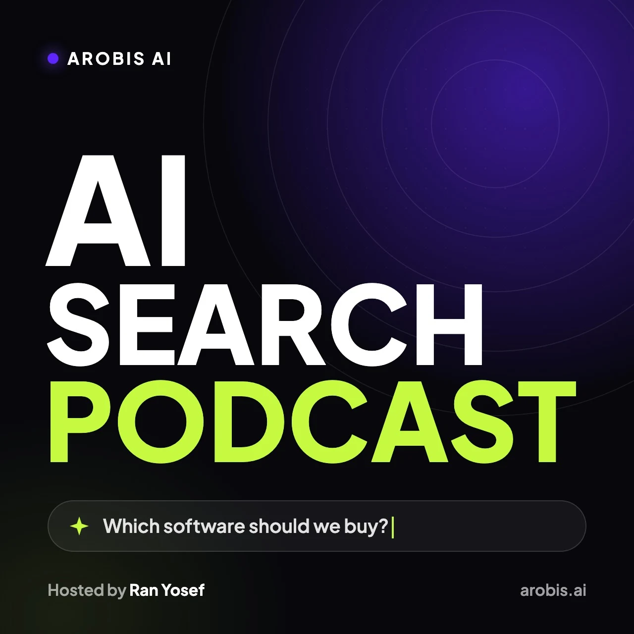 AI Search Podcast cover art, hosted by Ran Yosef of Arobis AI
