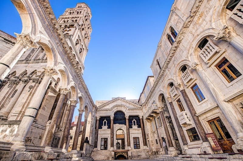Peristyle courtyard Diocletian's Palace Split Croatia