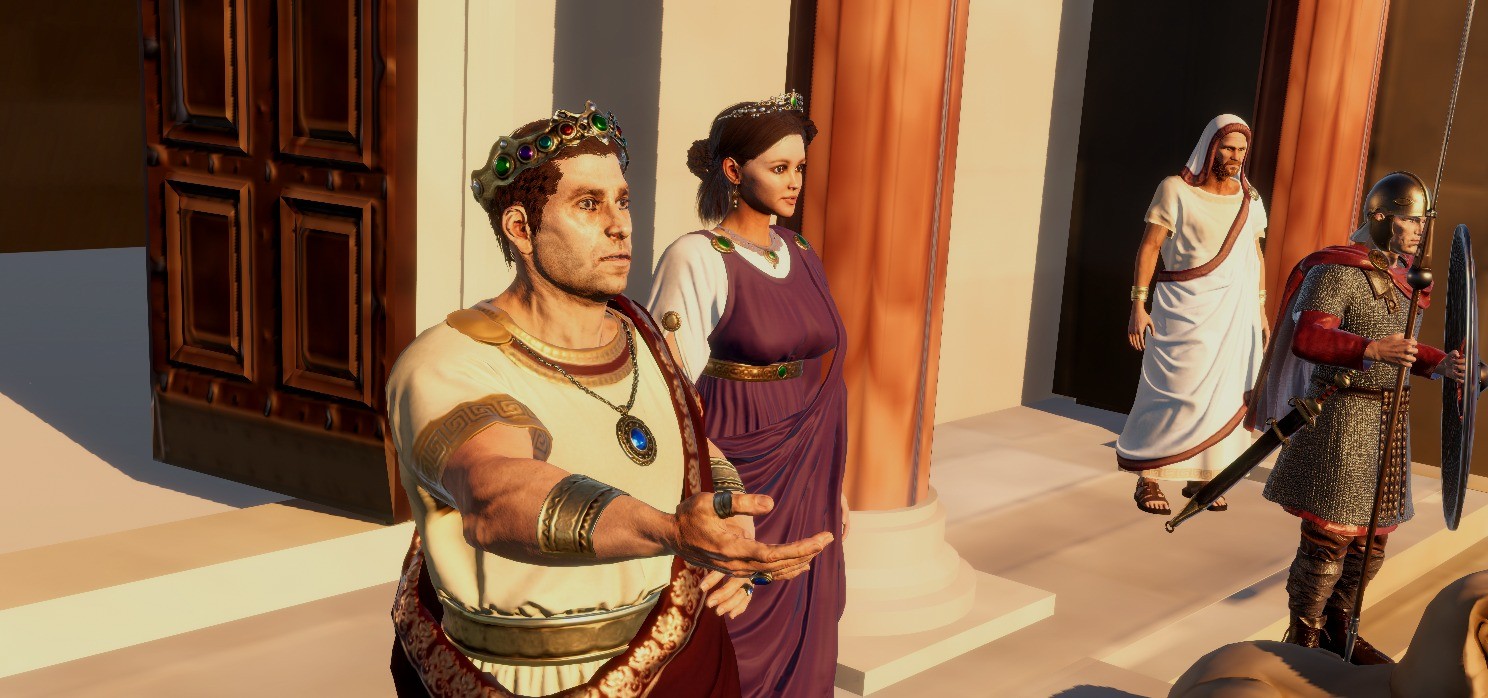 Emperor Diocletian and Empress Prisca in 305 AD — VR reconstruction by Time Walk, Diocletian's Palace, Split, Croatia