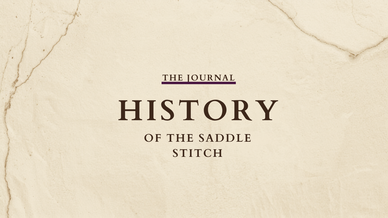 The Journal cover graphic for History of the Saddle Stitch