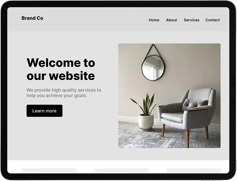 A generic low quality website screenshot
