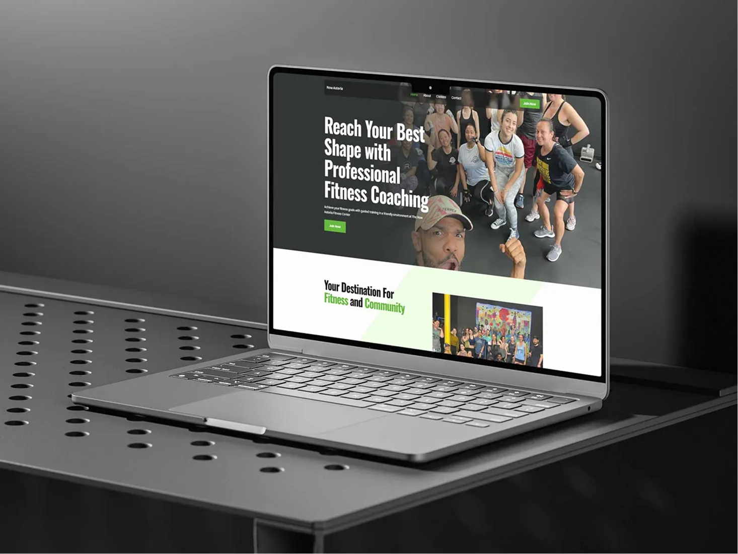 The Row Astoria Mockup on a Macbook