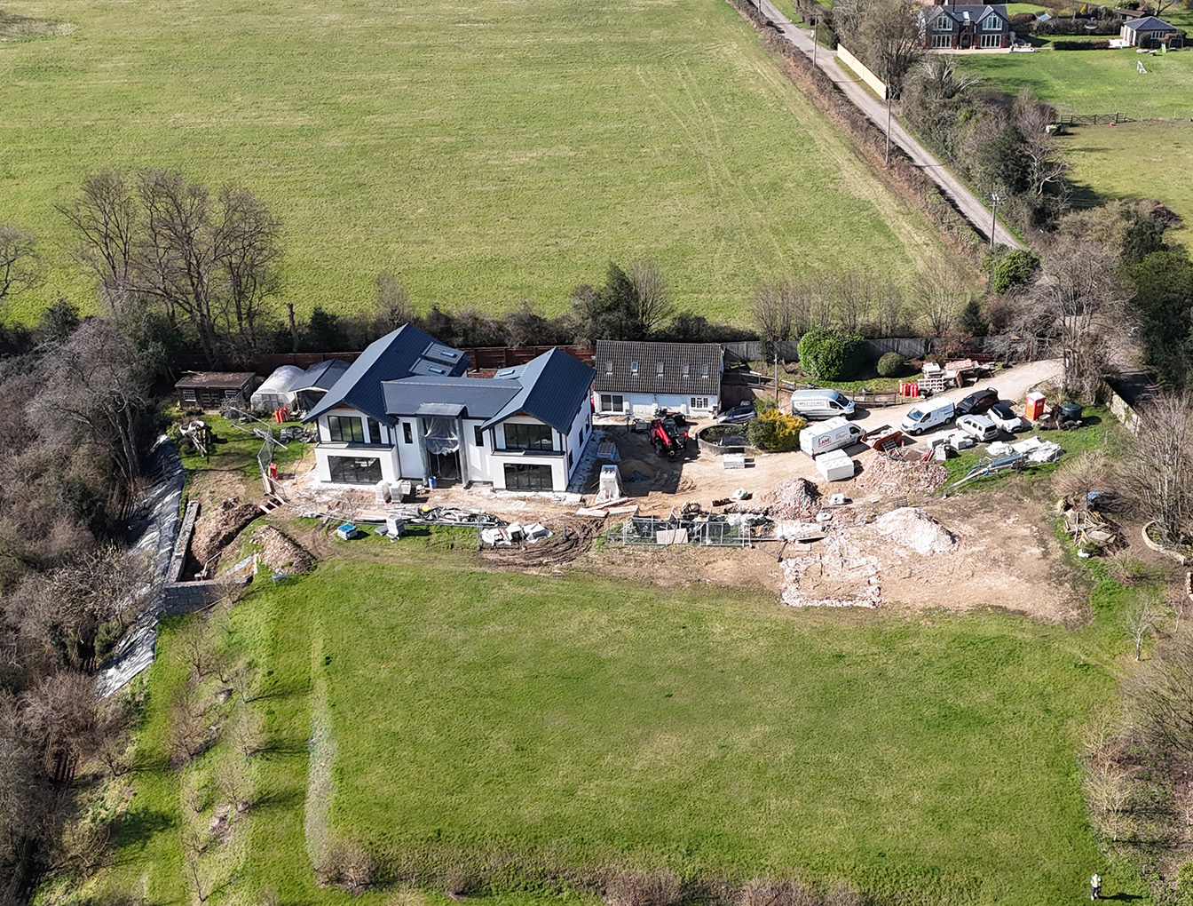 Aerial view of a Cohanim Architecture residential scheme under construction