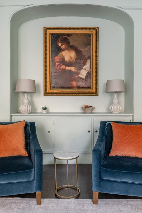 Chequerboard entrance hall after refurbishment