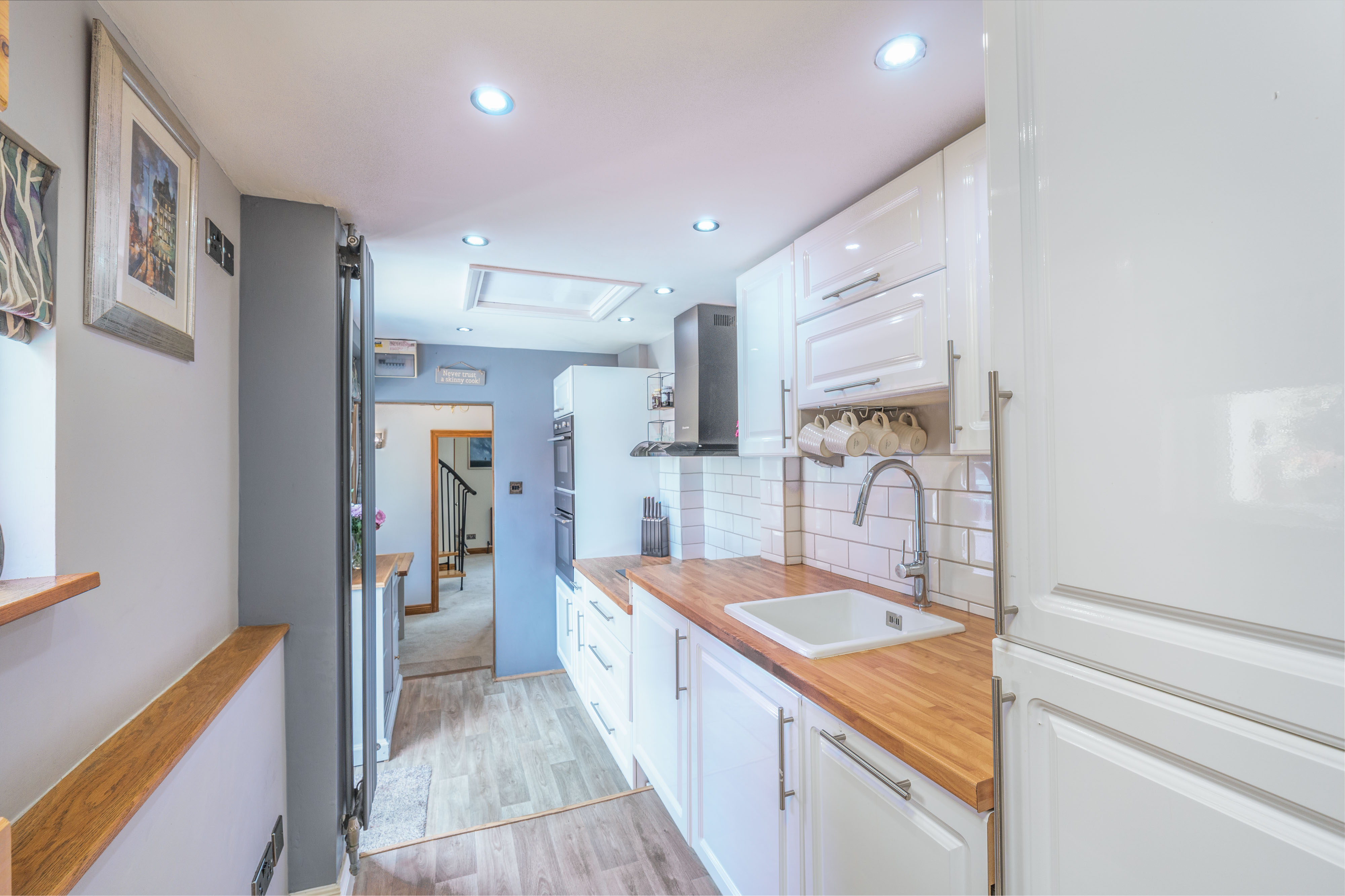 The existing kitchen at 12 Main Street, looking towards the garden