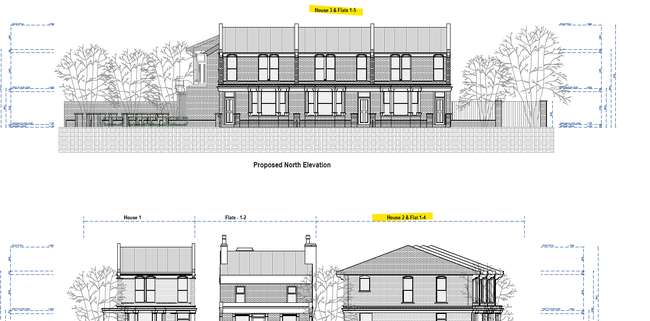 Proposed North Elevation drawing, Who'd a Thought It, 7 Timbercroft Lane