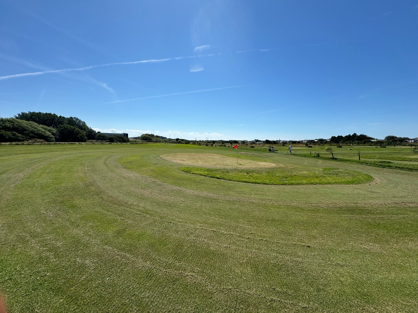 The existing golf green at Tee Time Golf Centre, Fleetwood Road, Blackpool, before work began on site
