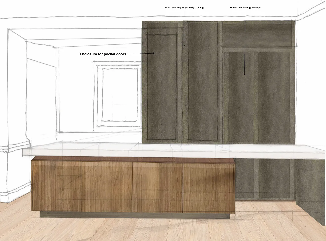 Kitchen interior by Cohanim Architecture