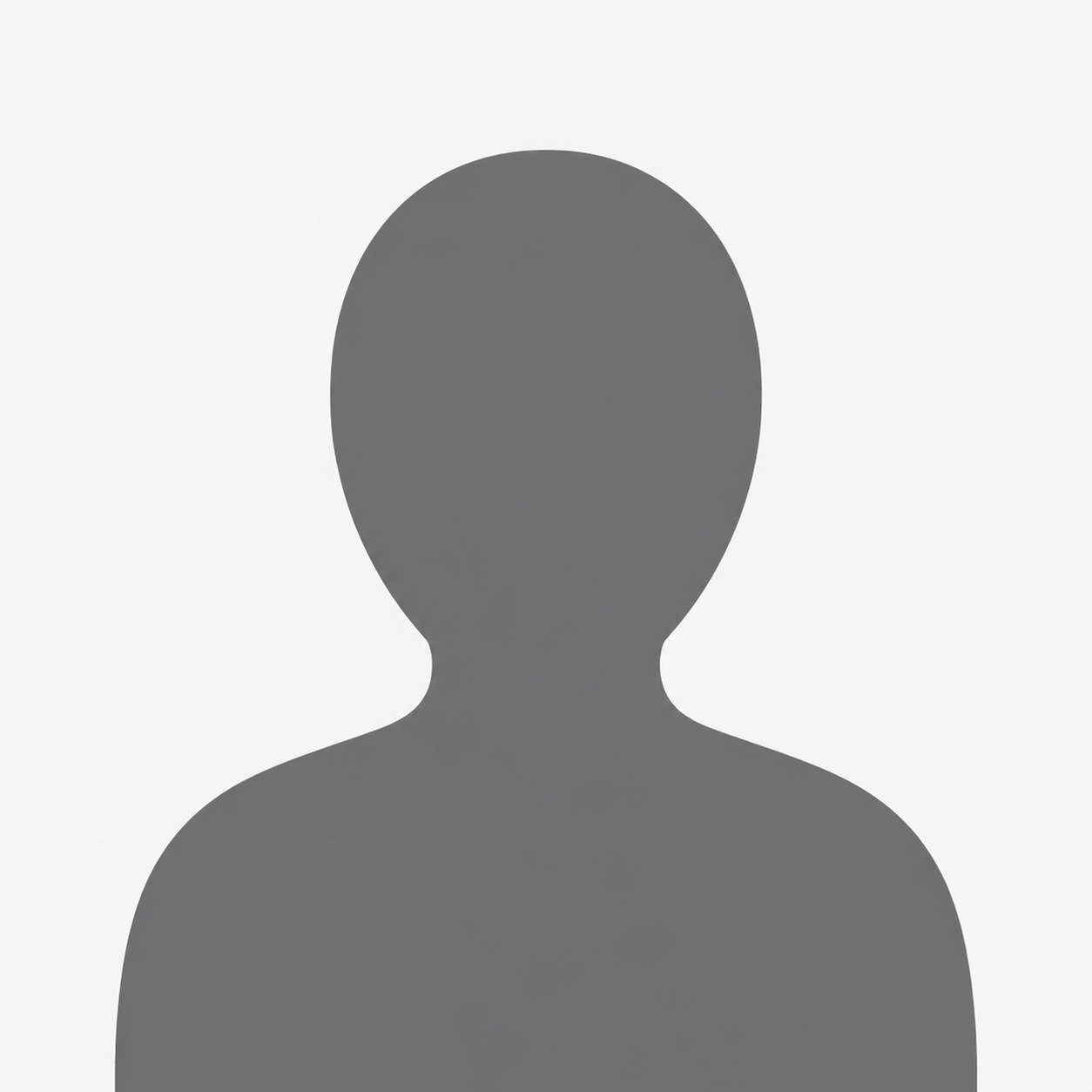 Generic gray silhouette of a person on a white background, typically used as a placeholder avatar.