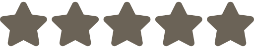 Five gray stars in a horizontal row for a rating.