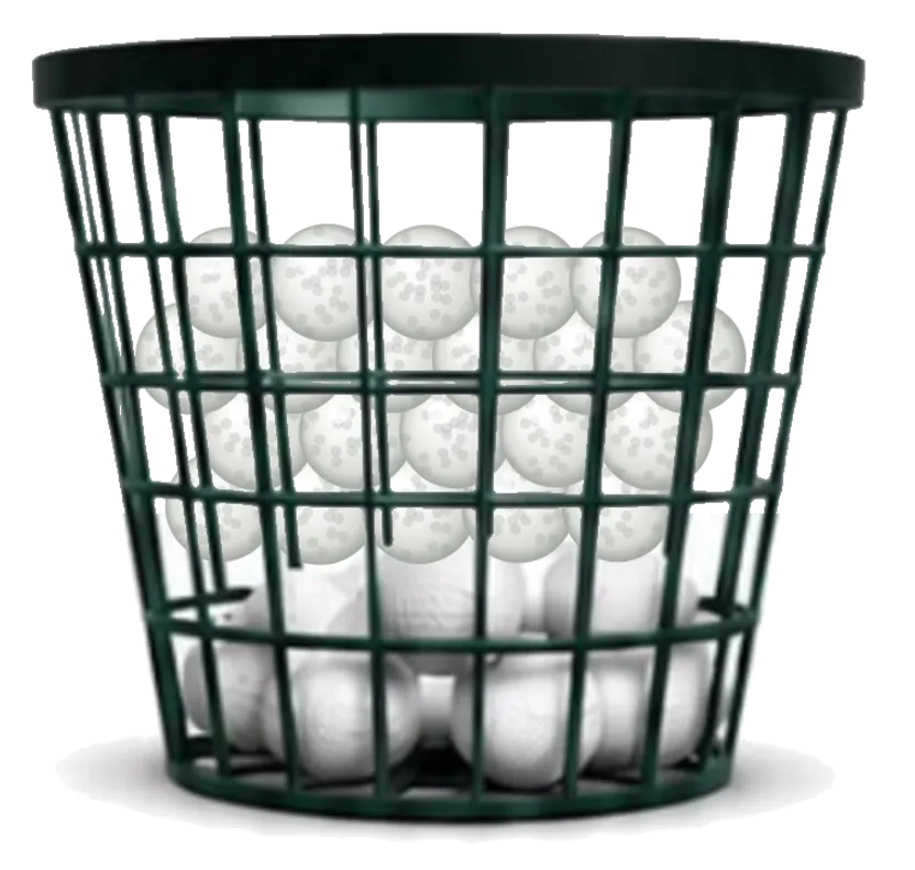 Large basket of 90 range balls