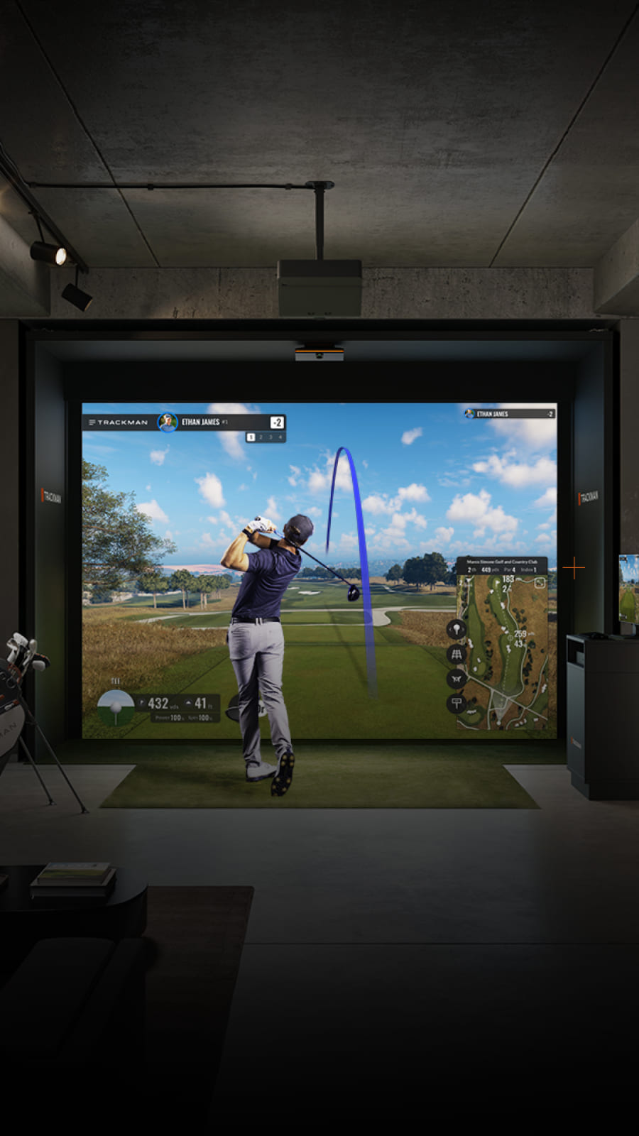 Trackman simulator bay