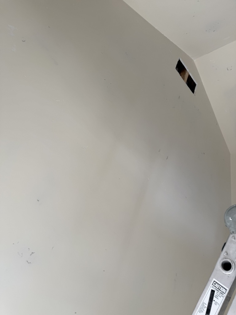 Smooth Level 5 drywall finish on a vaulted ceiling in a San Luis Obispo home