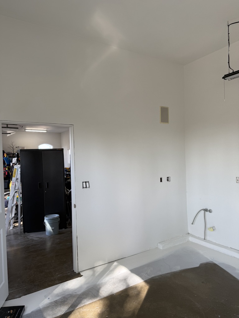Finished interior drywall walls and doorway in a Nipomo home remodel