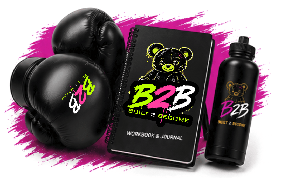 B2B Boxing Gloves and Notebook and Journal with Water Bottle