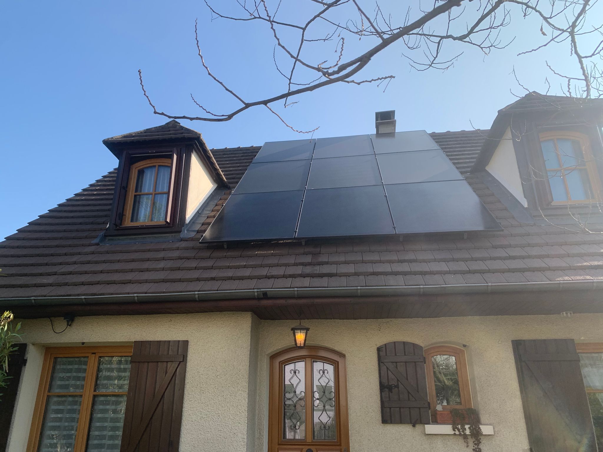 Installation photovoltaïque après l'extension, à Houilles (78800)