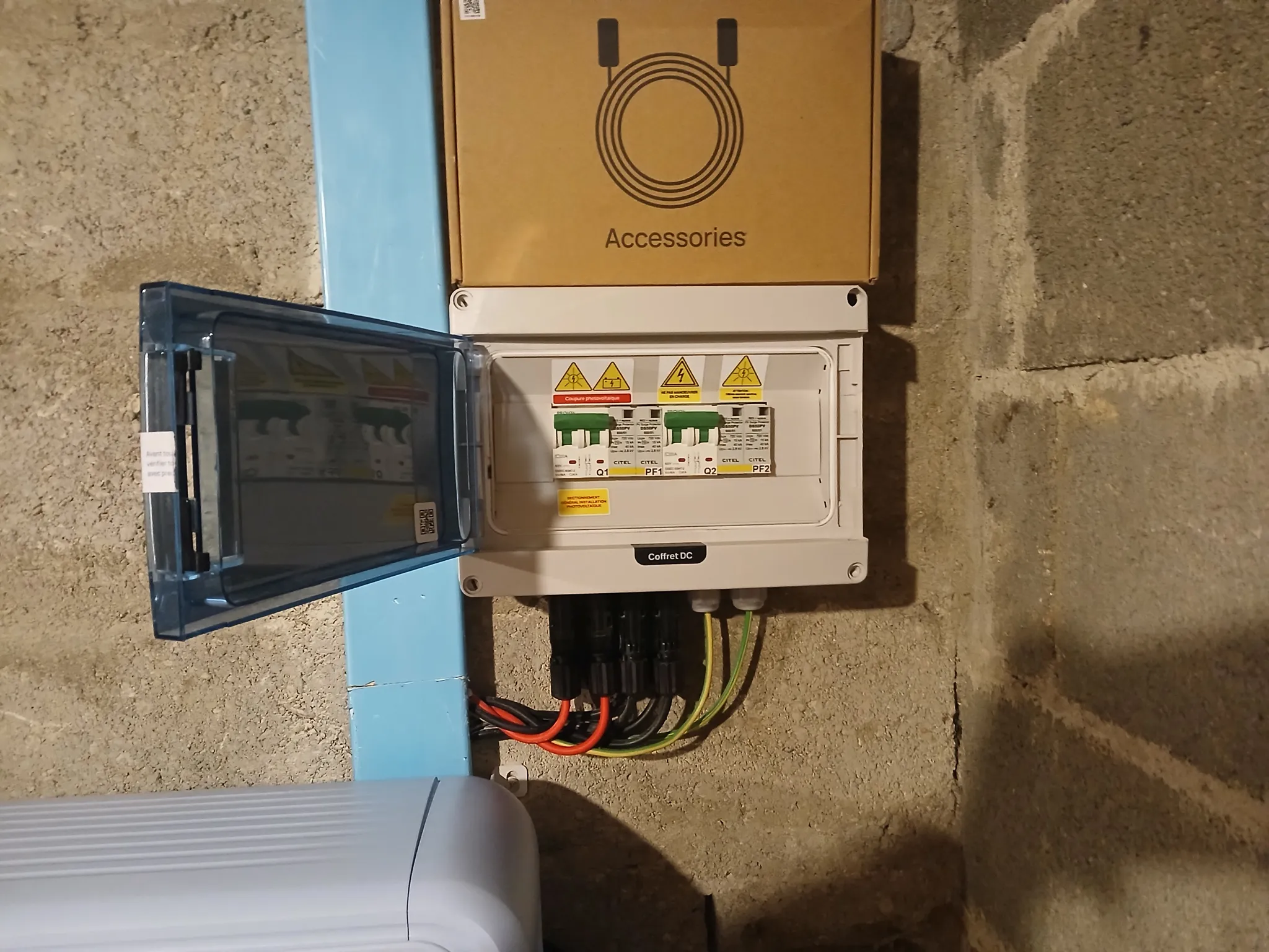 Coffret de protection de l'installation, au sous-sol, à Boissettes (77350)