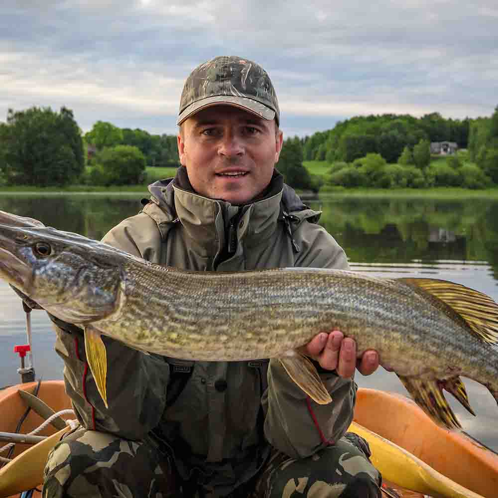 Fiskare med fångst