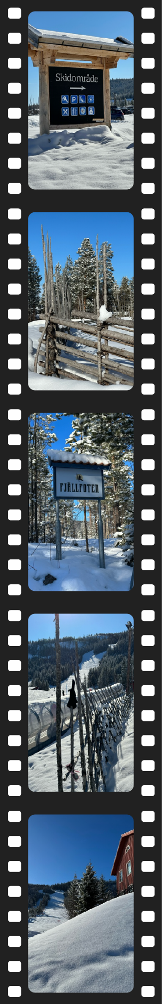 Collage av bilder från Klövsjö Camping