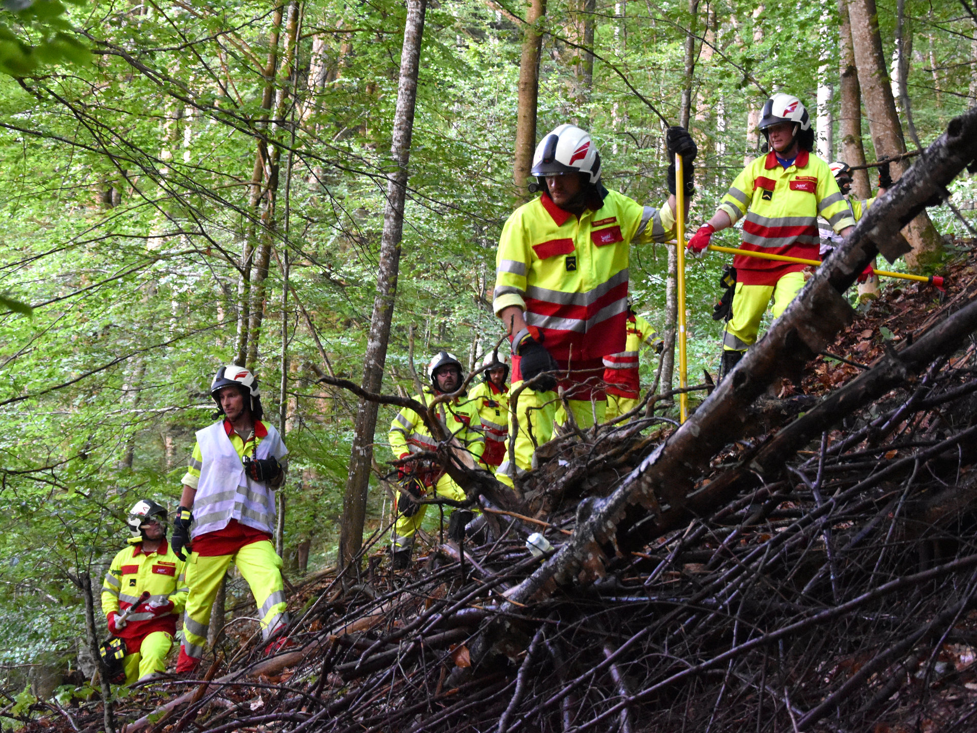 Waldbrandübung der Feuerwehr Sachseln