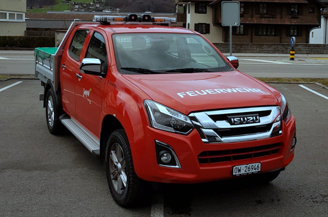 Pick-Up Isuzu der Feuerwehr Sachseln