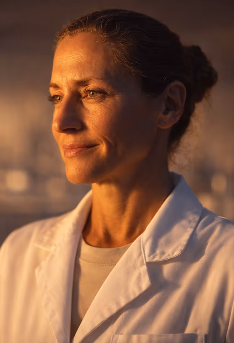 Researcher in lab