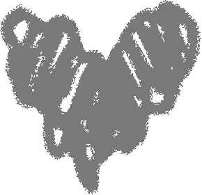 Hand-drawn gray curved arrow pointing left with a spiral loop.