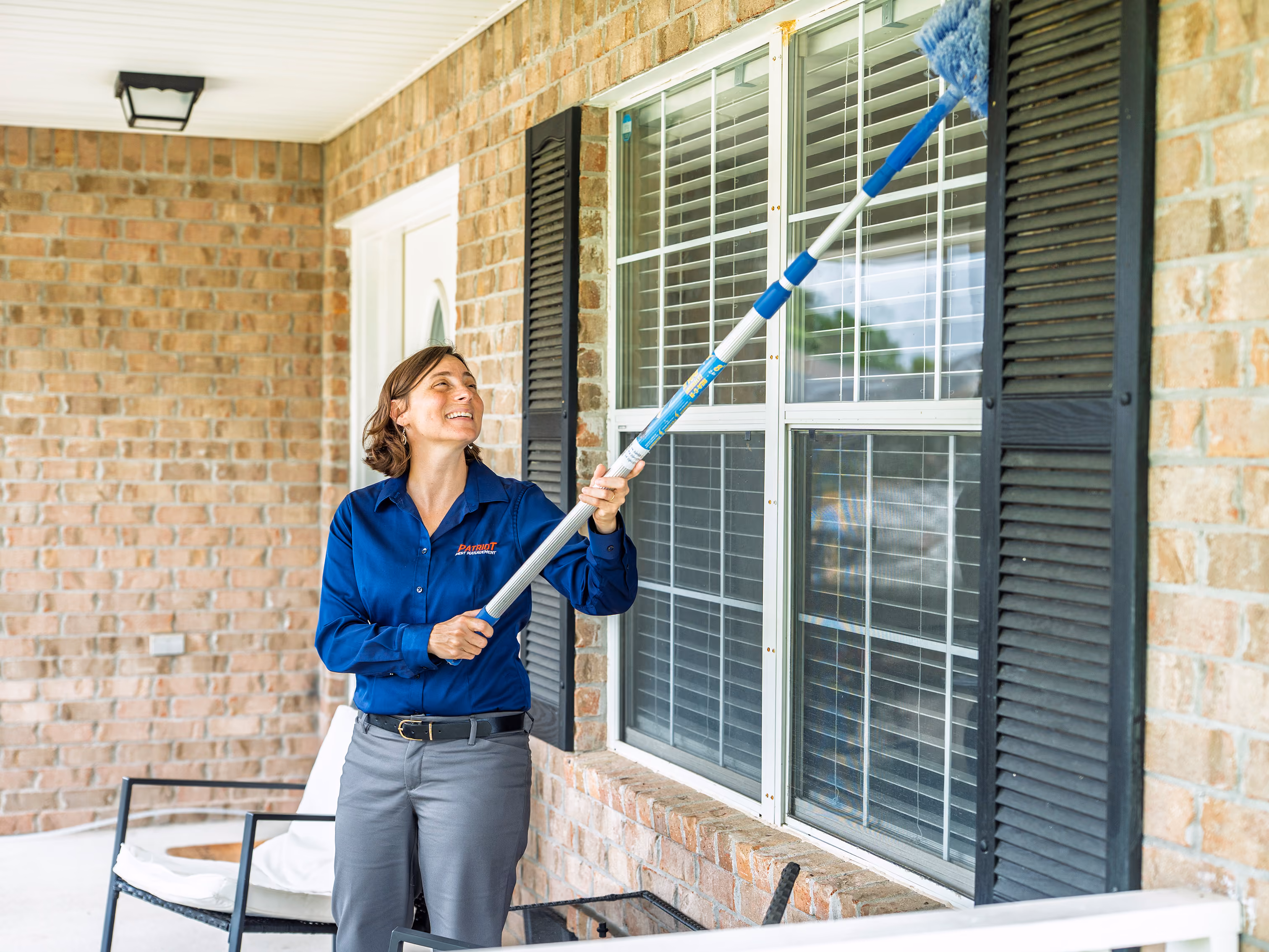 sweeping a florida home free of spider webs