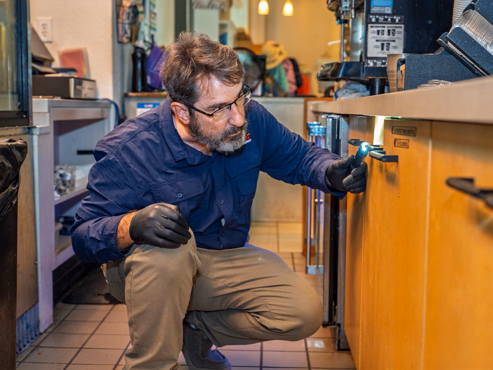 inspecting a commercial facility for pests