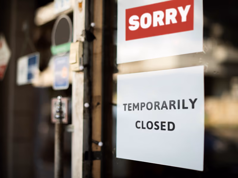 Business closing temporarily