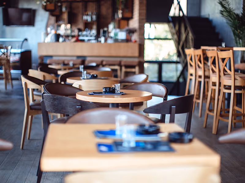 indoor seating at restaurant