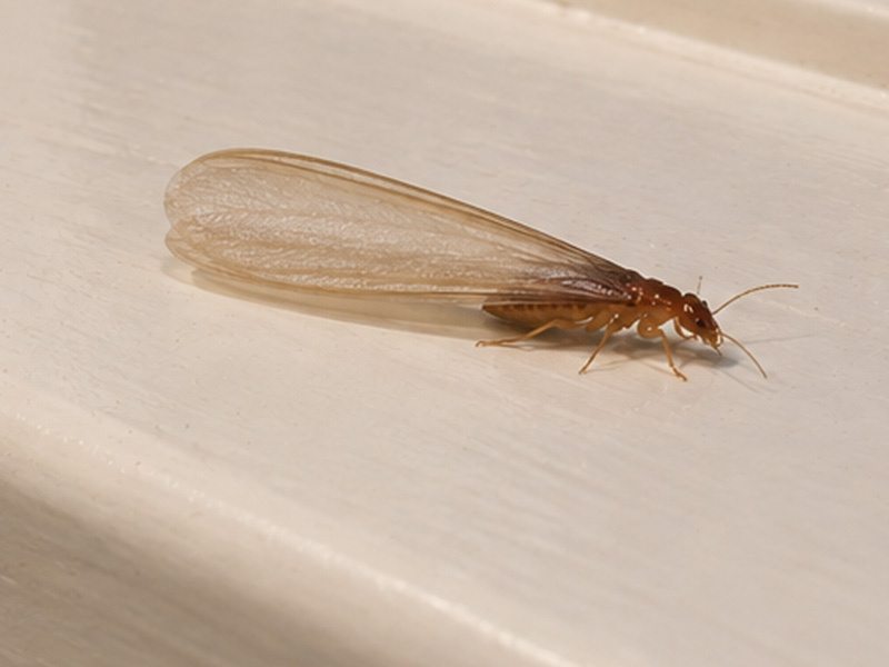 winged termite on a table