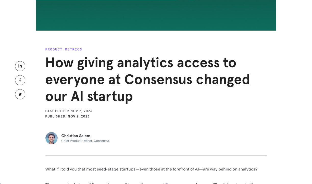 Giving analytics access to everyone in your team