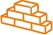 Illustration of orange waffle with a grid pattern on white background.
