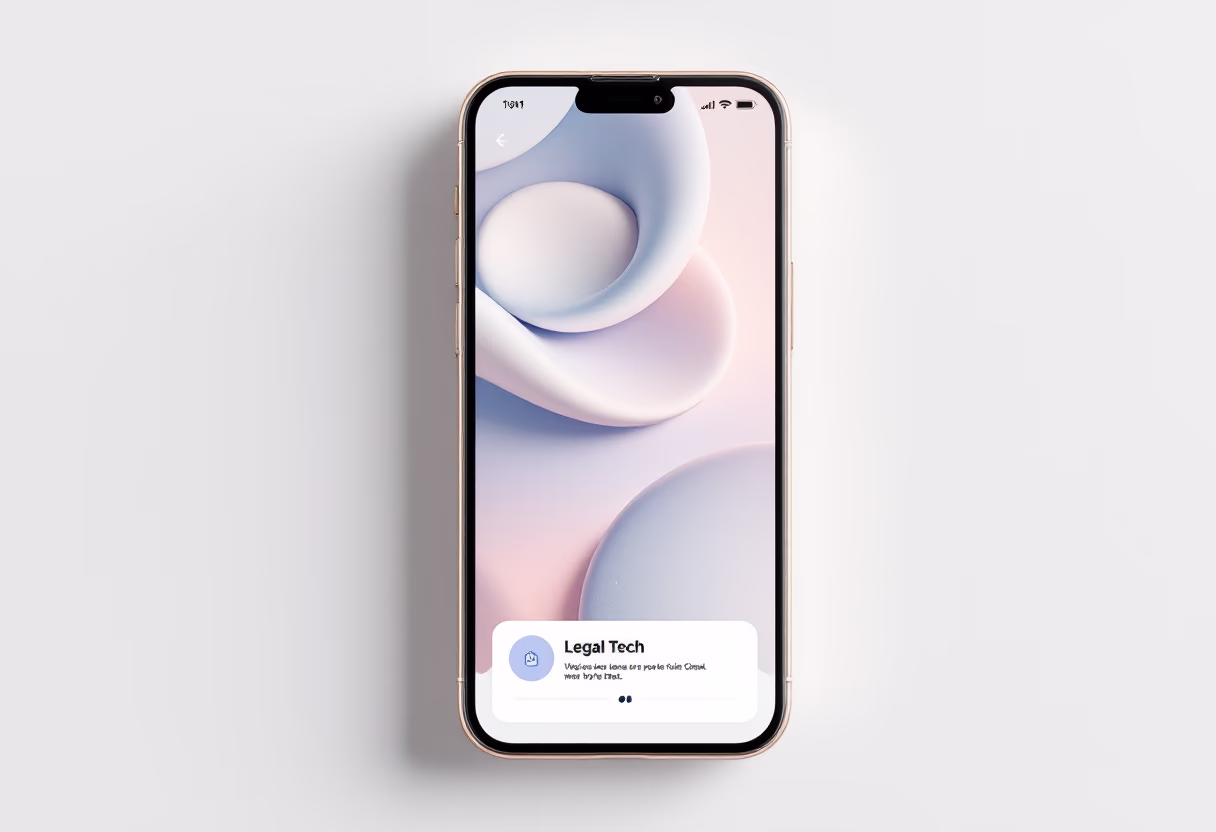 [digital project] image of a mobile device with a website loading on it (for an ai legal tech company)