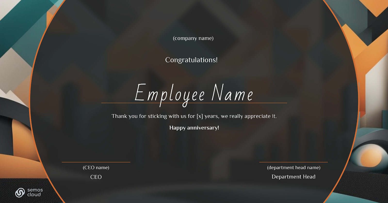 employee happy anniversary template