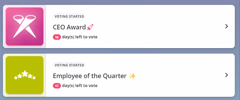 nominations and votes