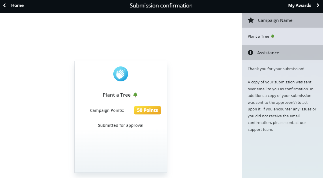 submission confirmation