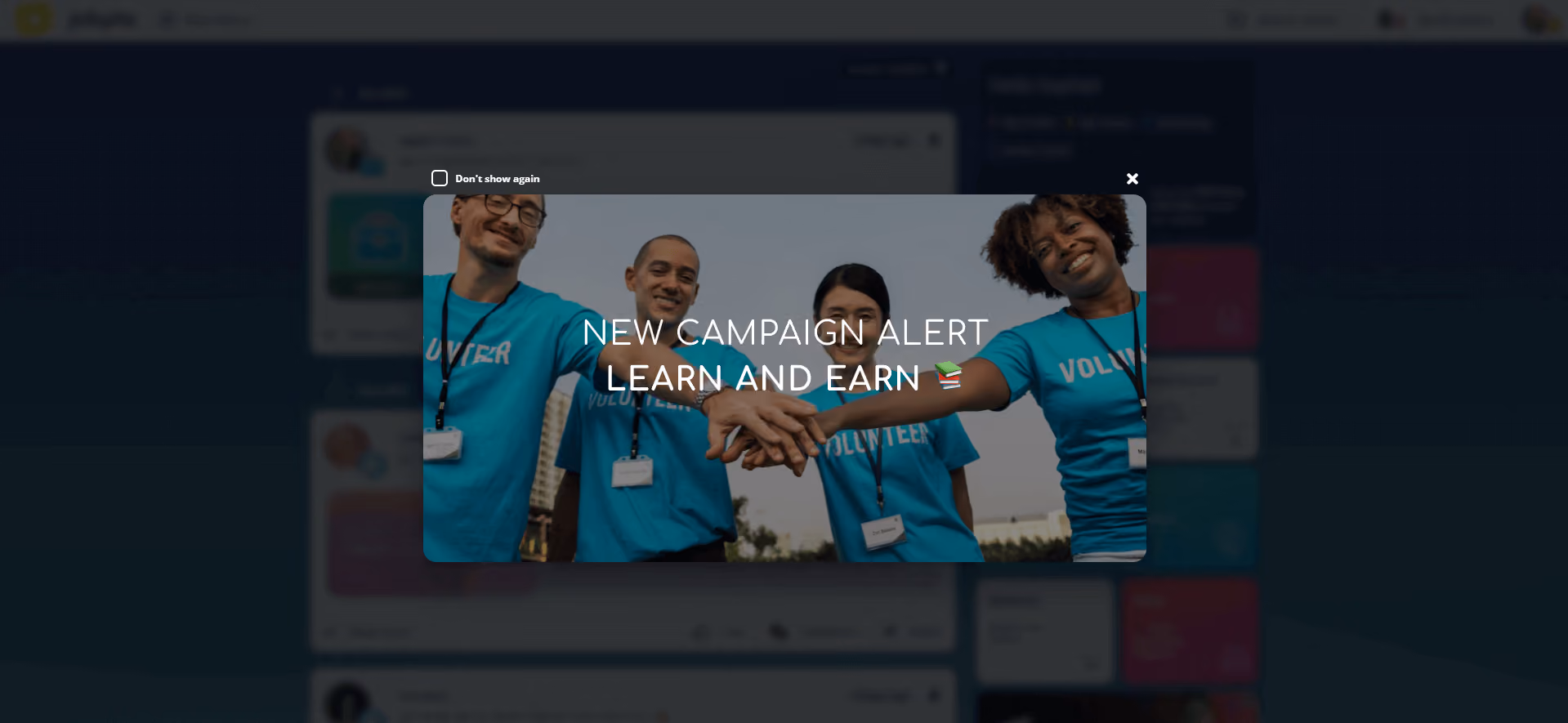 learn and earn welcome slider