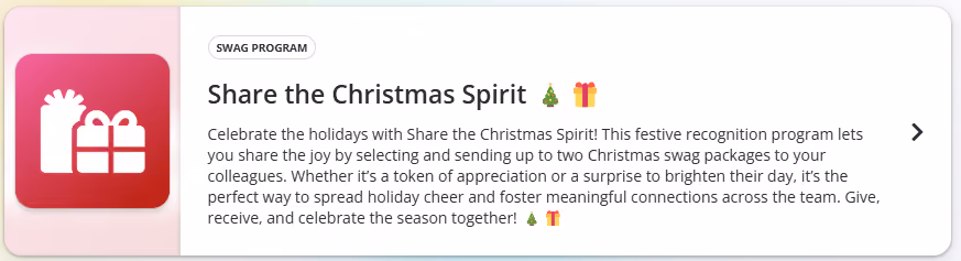 christmas recognition program details