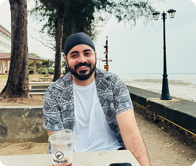 Web Owner inviting to drink coffee