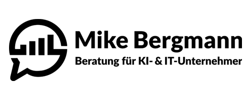 Mike Bergmann Logo mit Text Beratung für KI- & IT-Unternehmer.