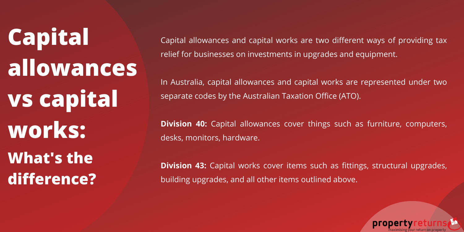 How capital works deductions work