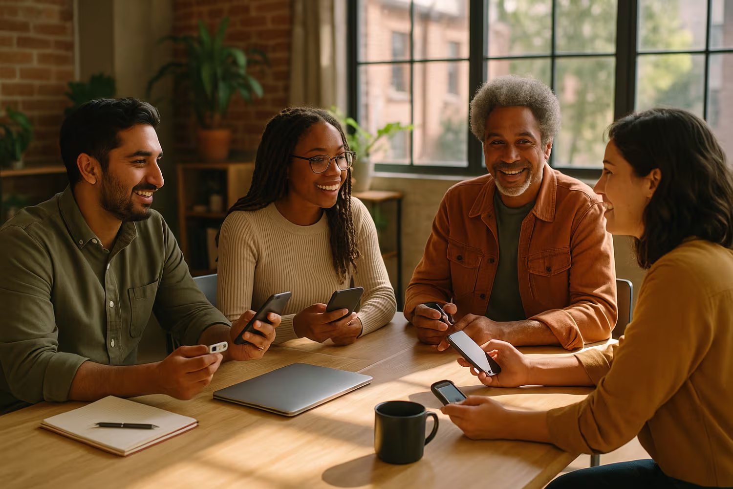 Diverse Californian team using multi-factor authentication
